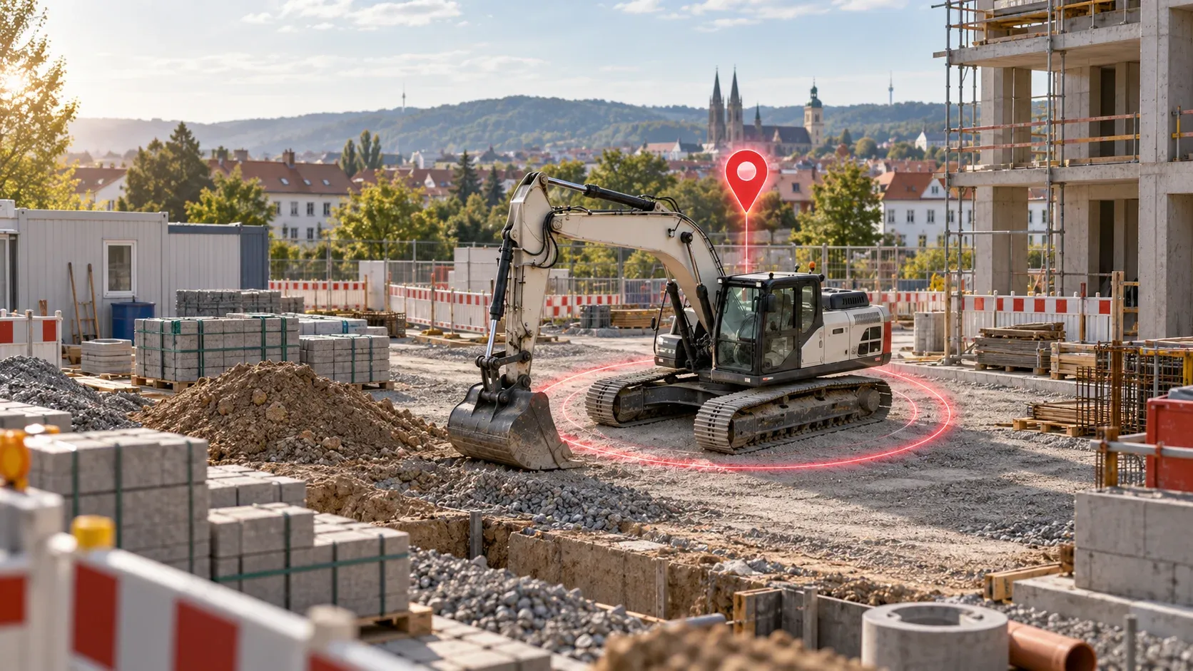 Baumaschinen Diebstahlschutz von moving Intelligence