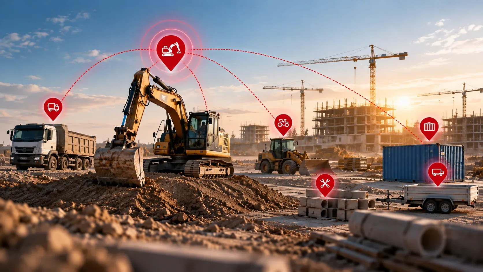 Baustellenlogisitk digitalisiern mit Moving Intelligence