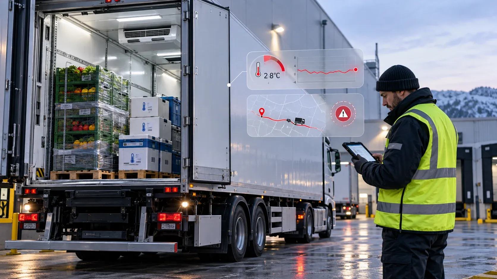 Temperatur und Fahrzeugposition gemeinsam überwachen