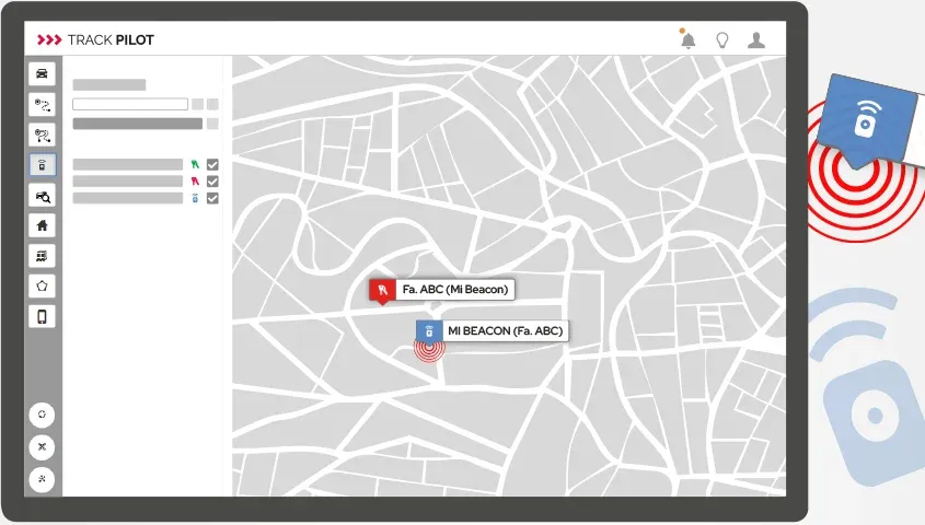 Der MiBeacon in TrackPilot von Moving Intelligence